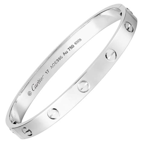 cartier love bracelet white gold weight|cartier love bracelet no screw.